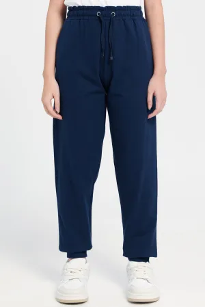 Senior Girls Navy Basic Track Pants