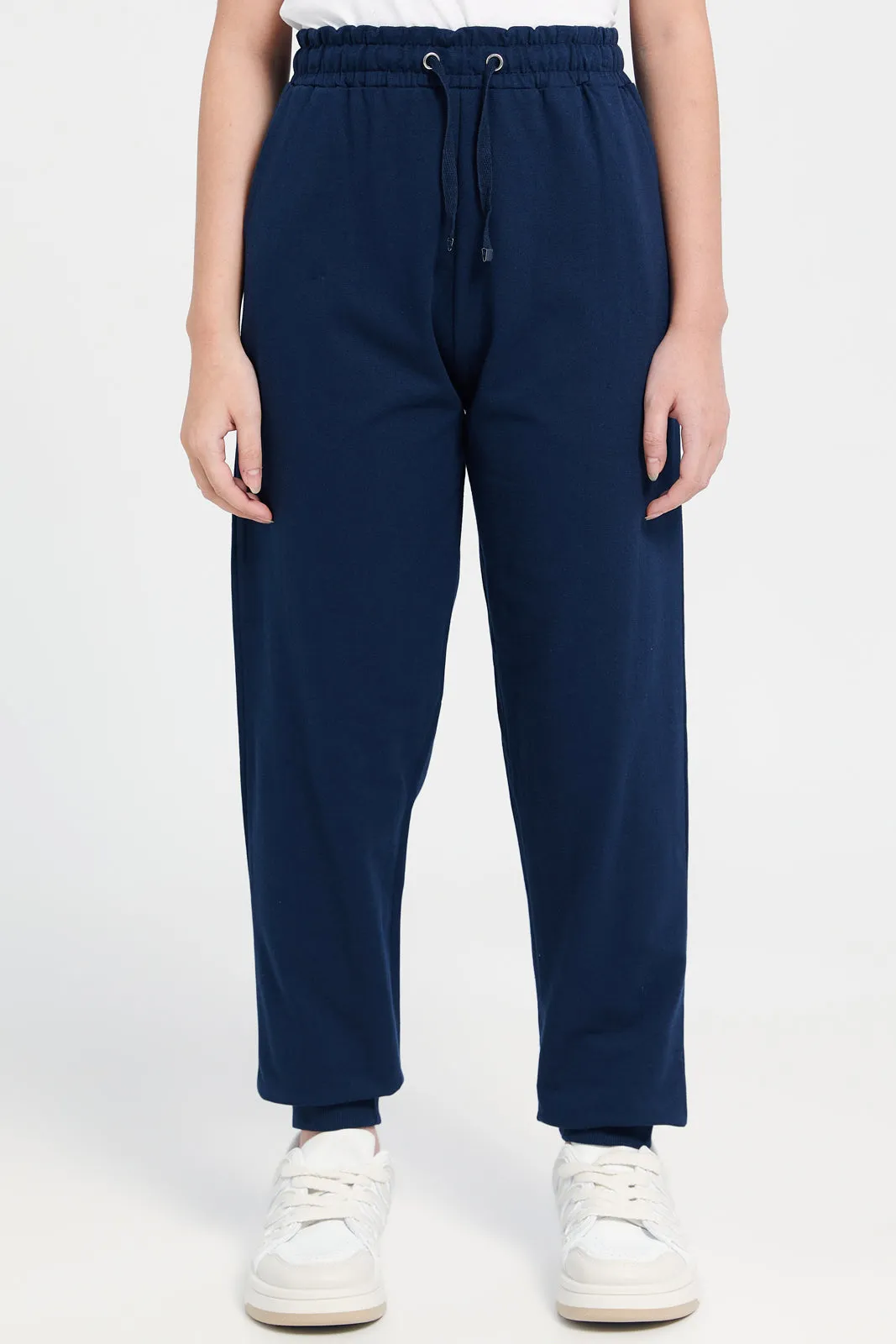 Senior Girls Navy Basic Track Pants