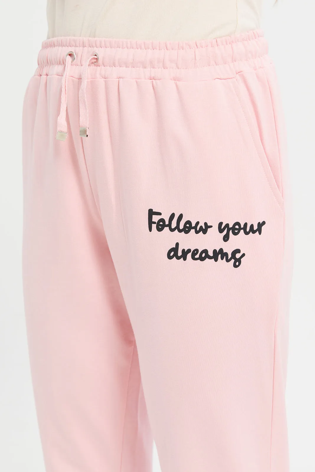 Senior Girls Pink Basic Pants