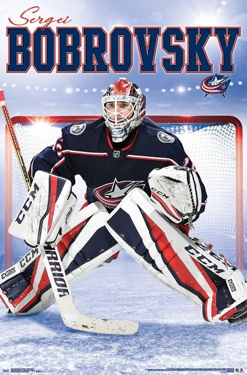 Sergei Bobrovsky "Superstar" Columbus Blue Jackets NHL Goalie Poster - Trends 2018