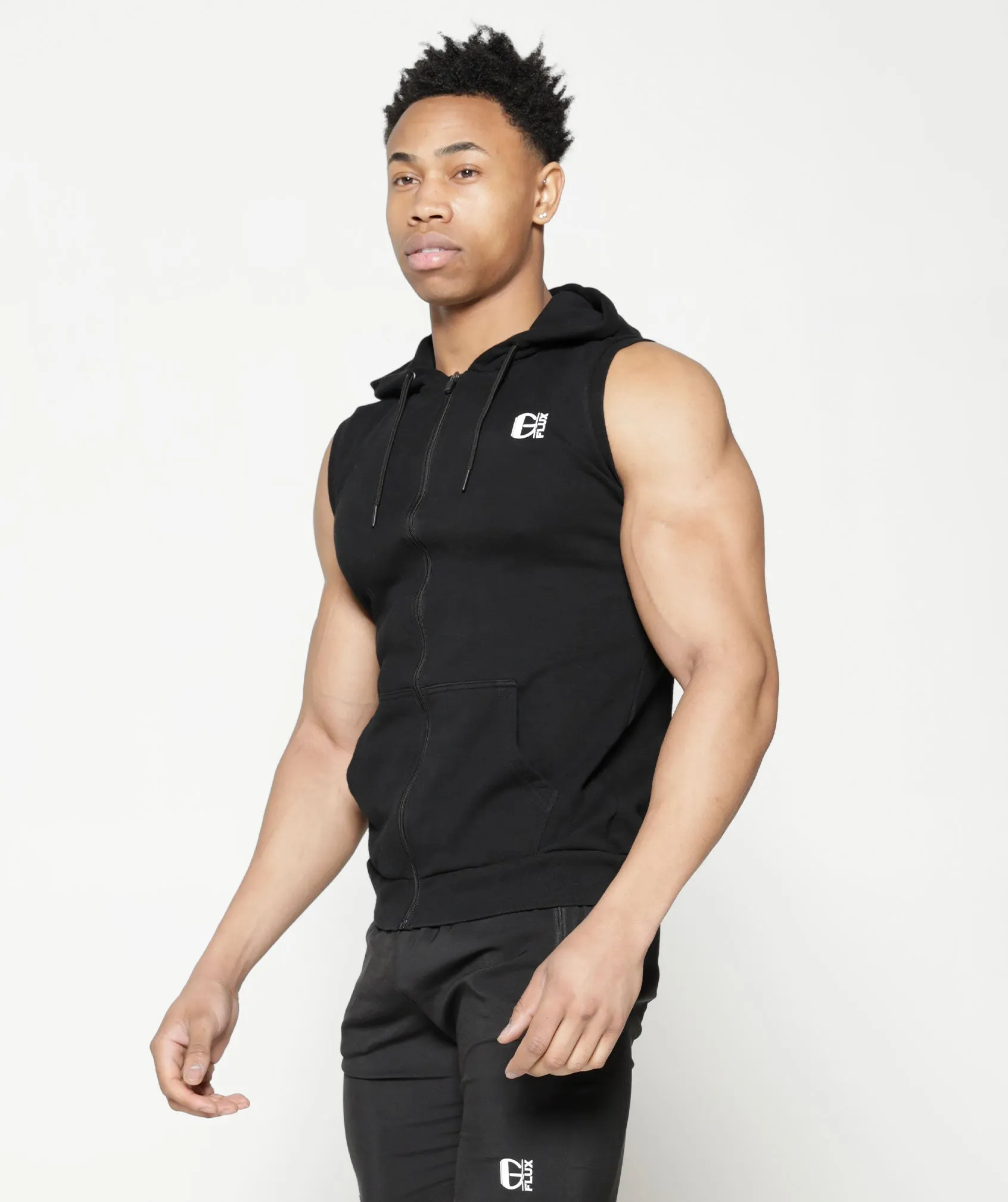 Sleeveless Lucid Hoodie | Black