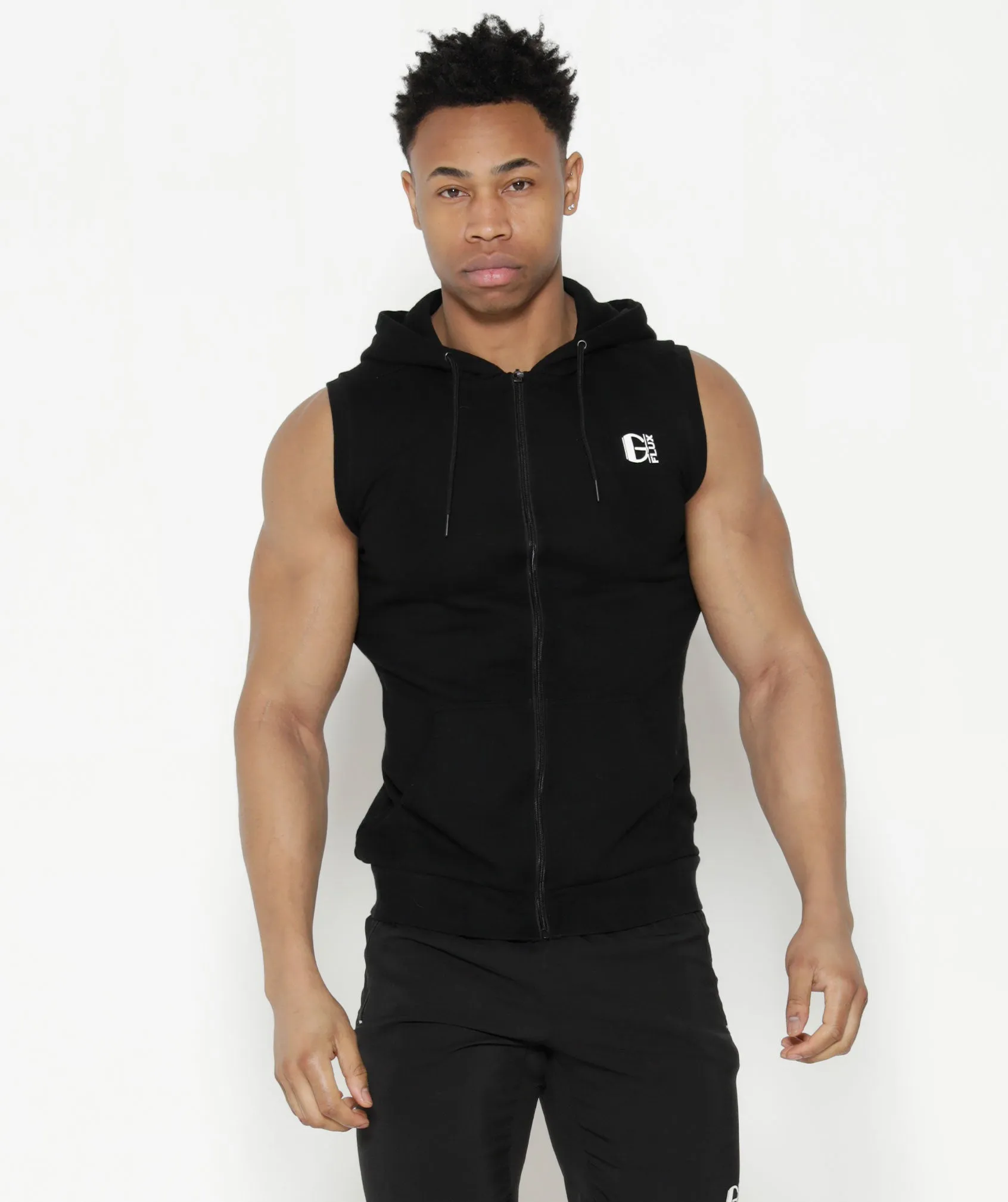 Sleeveless Lucid Hoodie | Black