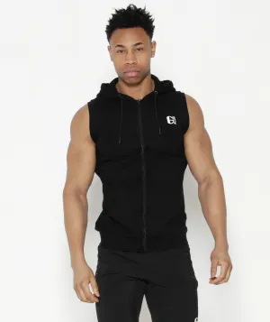 Sleeveless Lucid Hoodie | Black