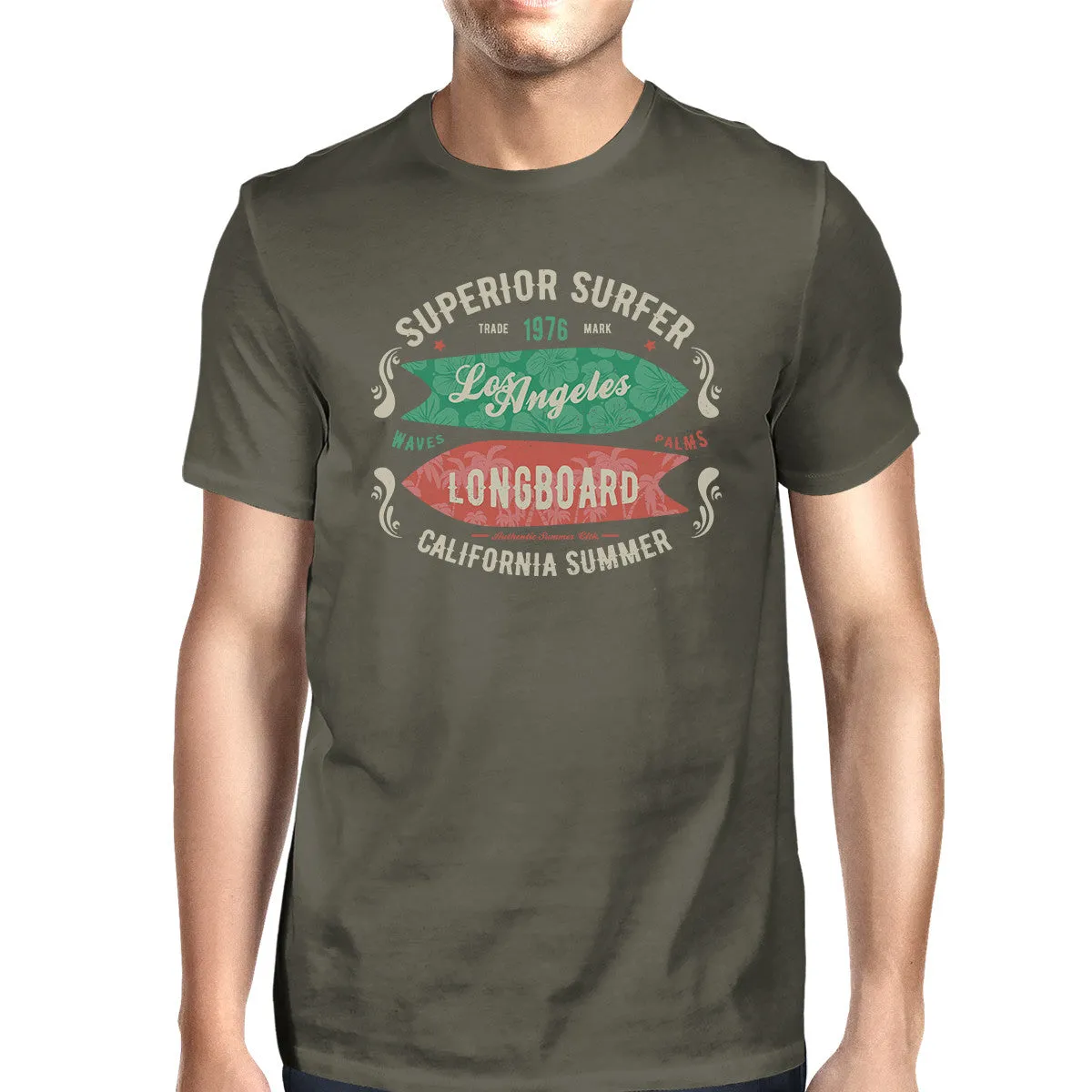 Superior Surfer Los Angeles Longboard Mens Dark Grey Shirt