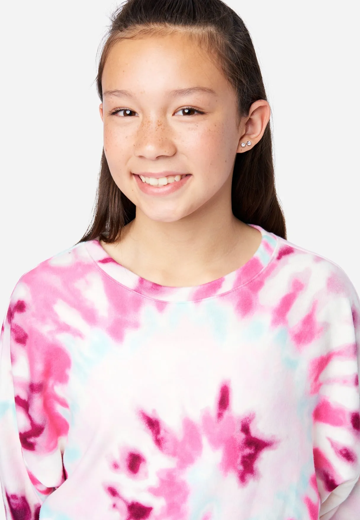 Tie-Dye Hacci Cropped Pullover