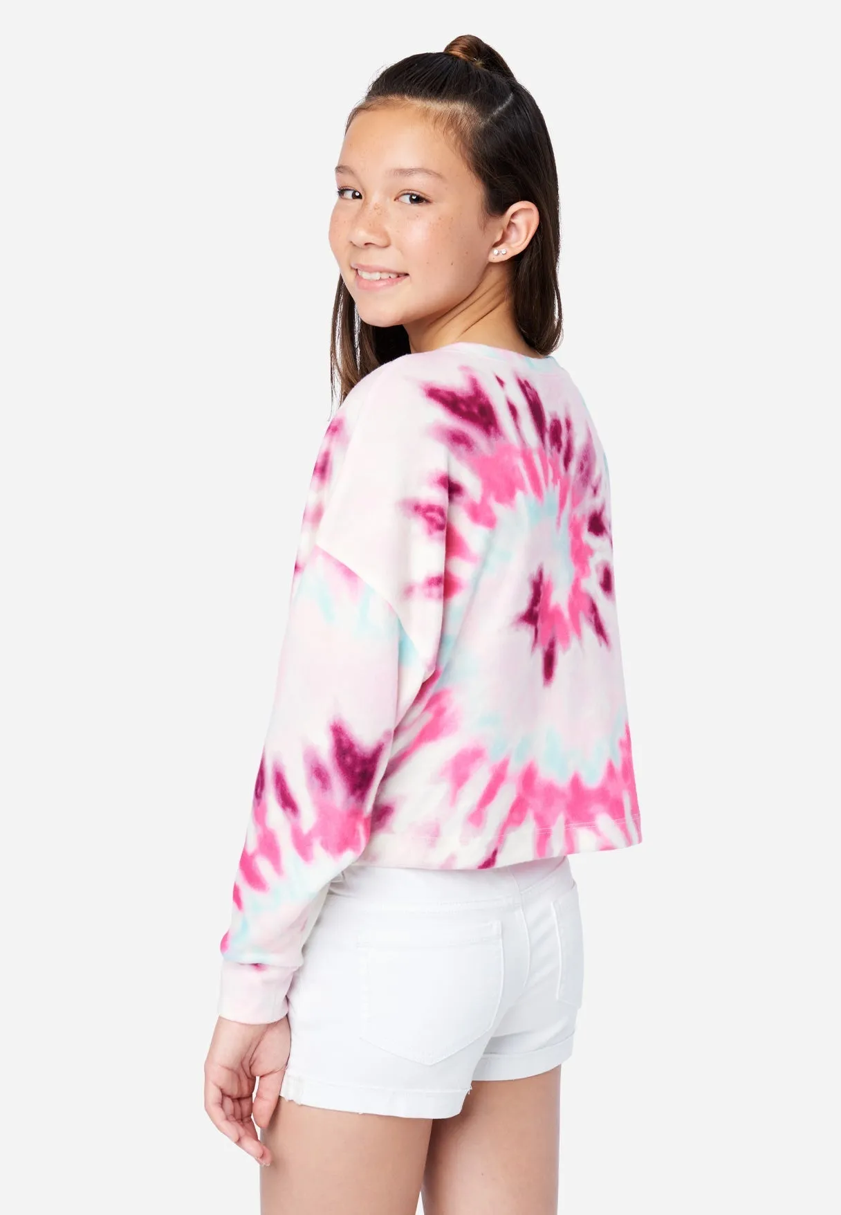 Tie-Dye Hacci Cropped Pullover