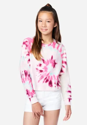Tie-Dye Hacci Cropped Pullover