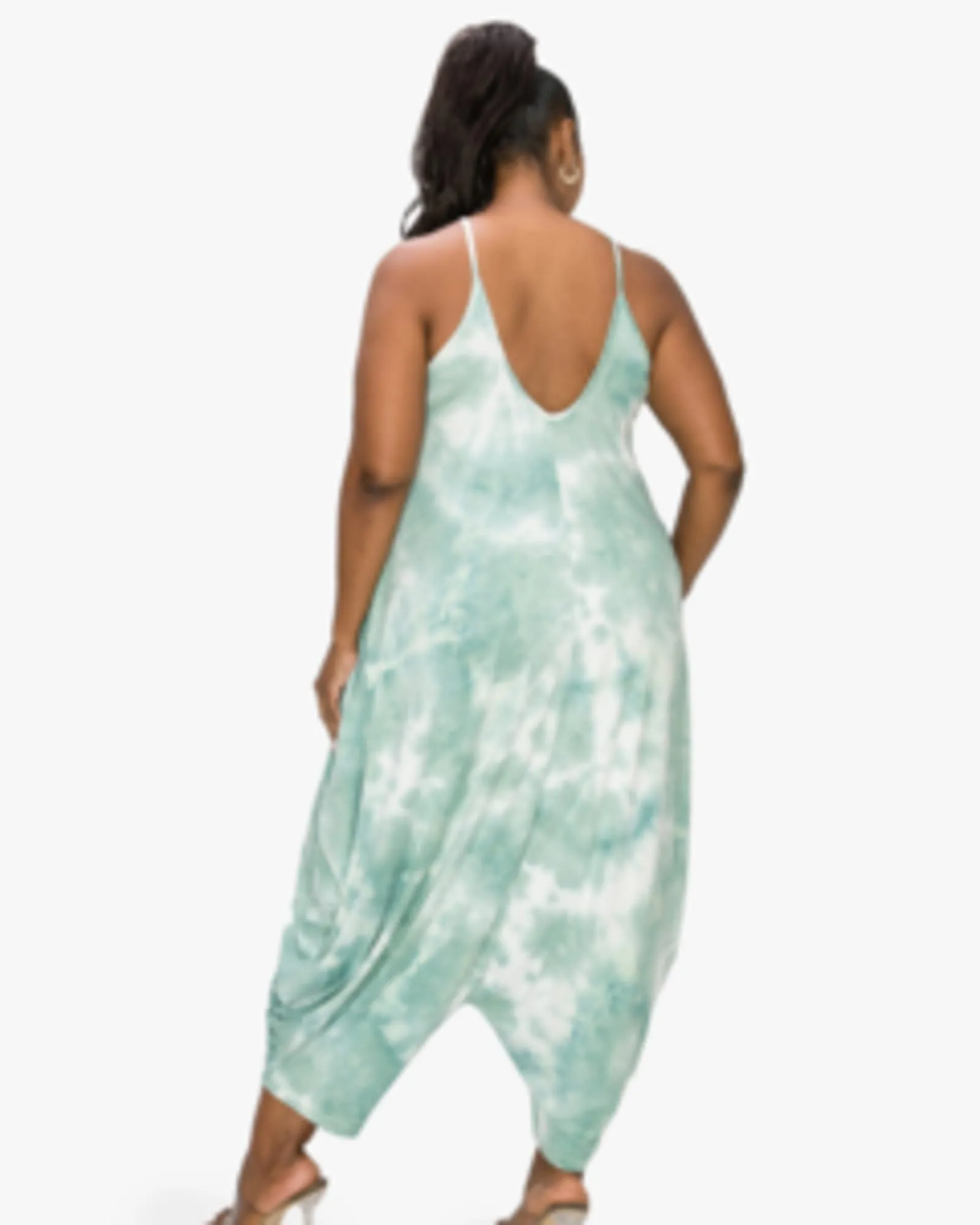 Tie Dye Harem Jumpsuit | Sage New/White TD