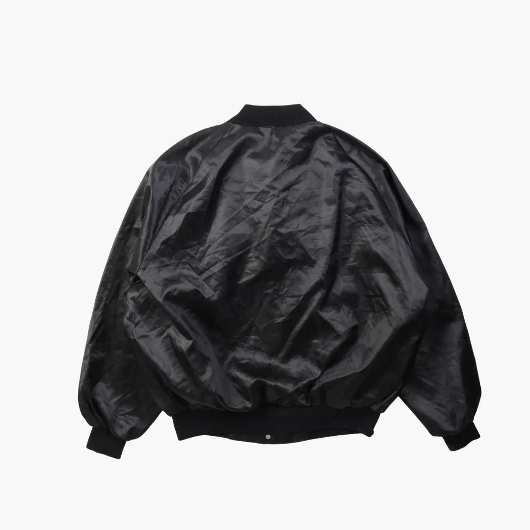 Vintage 'Safety First' Satin Bomber Jacket