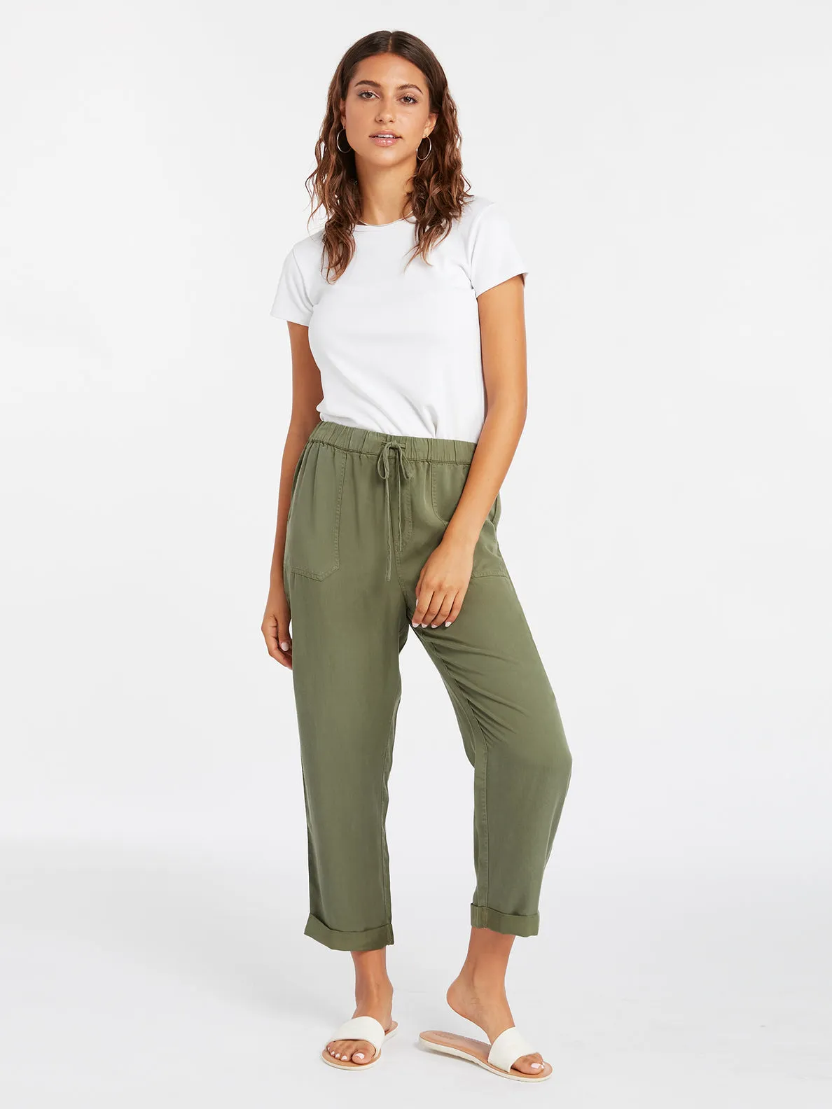 Volcom Sunday Strut Pants-Light Army