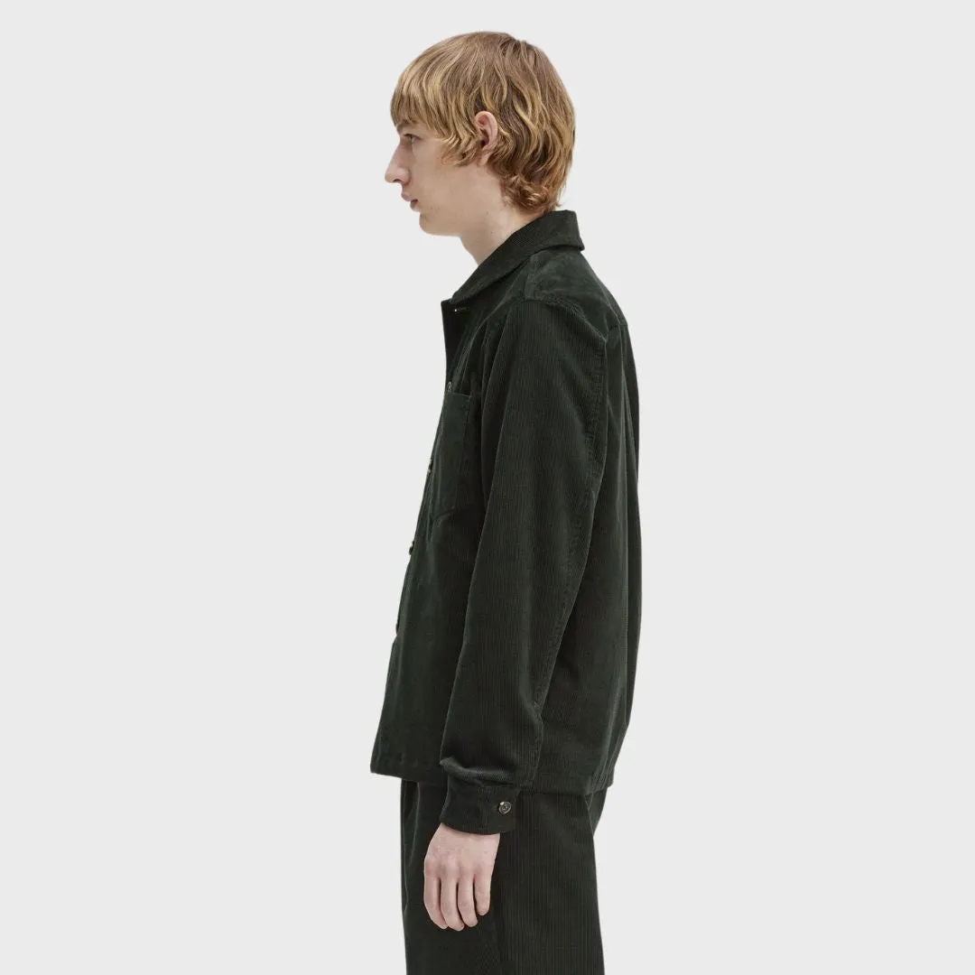 Waffle Cord Overshirt Overshirt (Night Green)