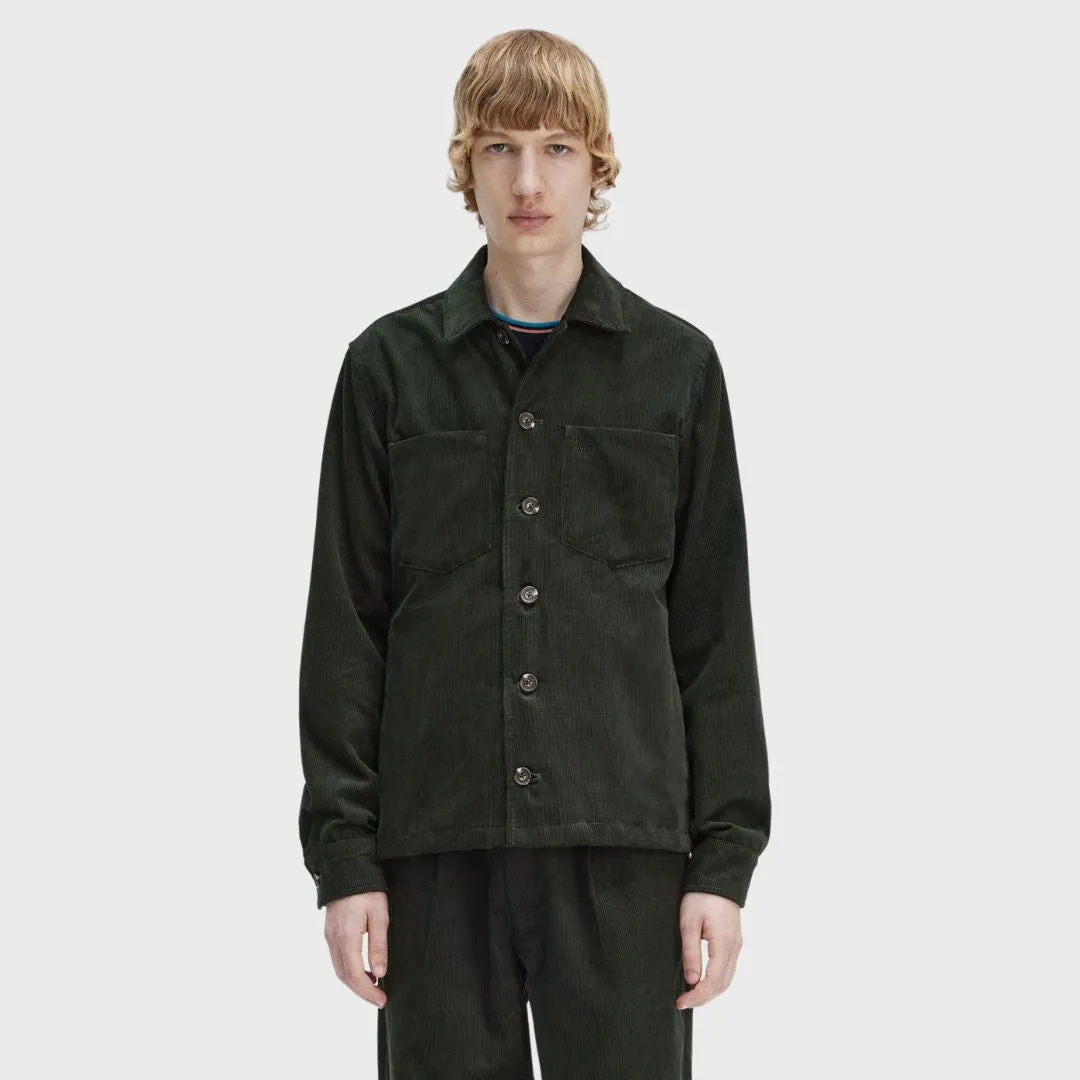Waffle Cord Overshirt Overshirt (Night Green)
