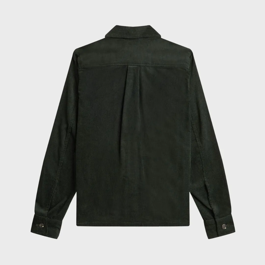 Waffle Cord Overshirt Overshirt (Night Green)