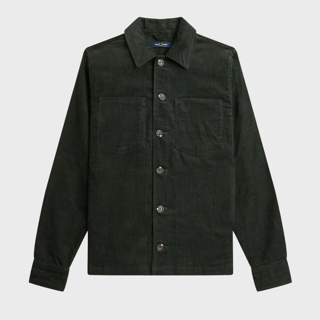Waffle Cord Overshirt Overshirt (Night Green)