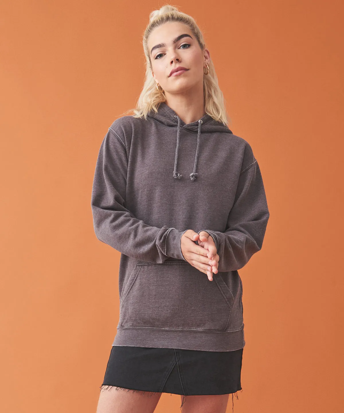 Washed Jet Black - Washed hoodie