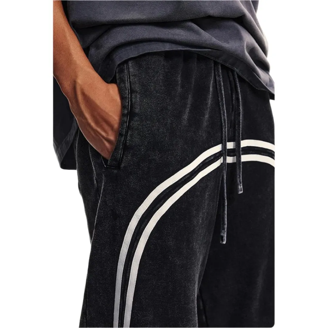 Washed Striped Sweatpants