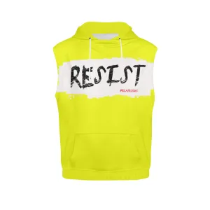 WHITE/BLACK RESIST SLEEVELESS HOODIES