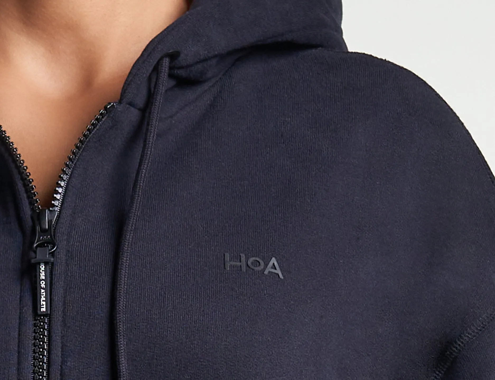 Womens Casual Zip-Through HOA Hoodie Black