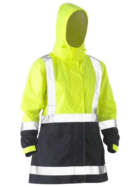Womens H Taped Hi Vis Rain Jacket