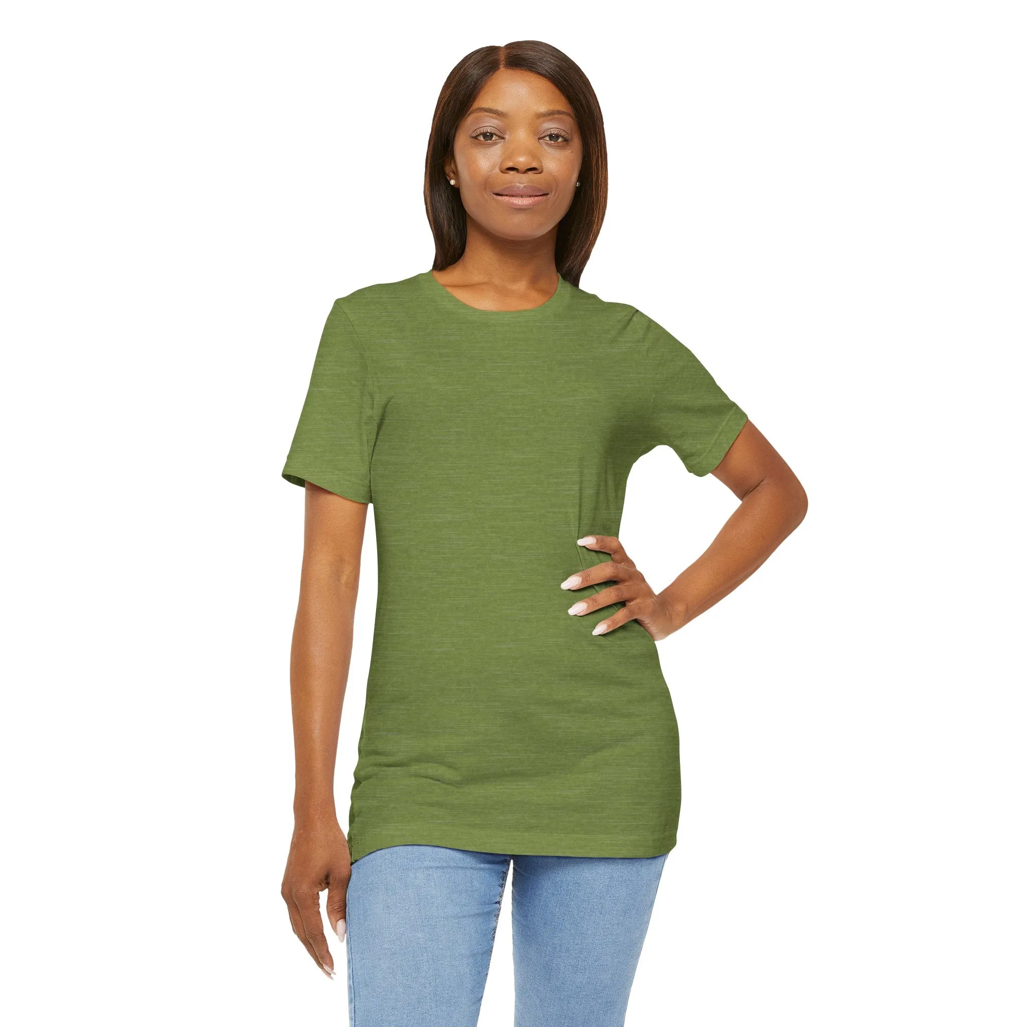 Womens Heather Green T Shirts Premium Casual Short Sleeve Shirts Oversized Tops